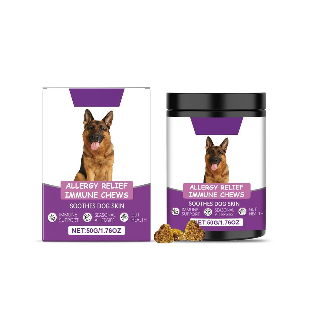 Dog Skin Relief Chewable Tablets Relief Soothes Itch Supports Immune Digestion