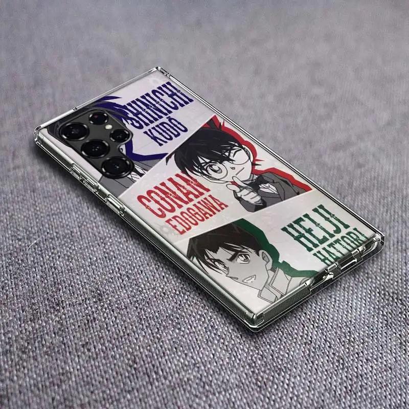 Detective Conan Clear Phone Case for Samsung Galaxy S21 Plus S24 S23 S20 FE S22 S26 Ultra S25 Edge TPU Capa Cases Cover Shockpro