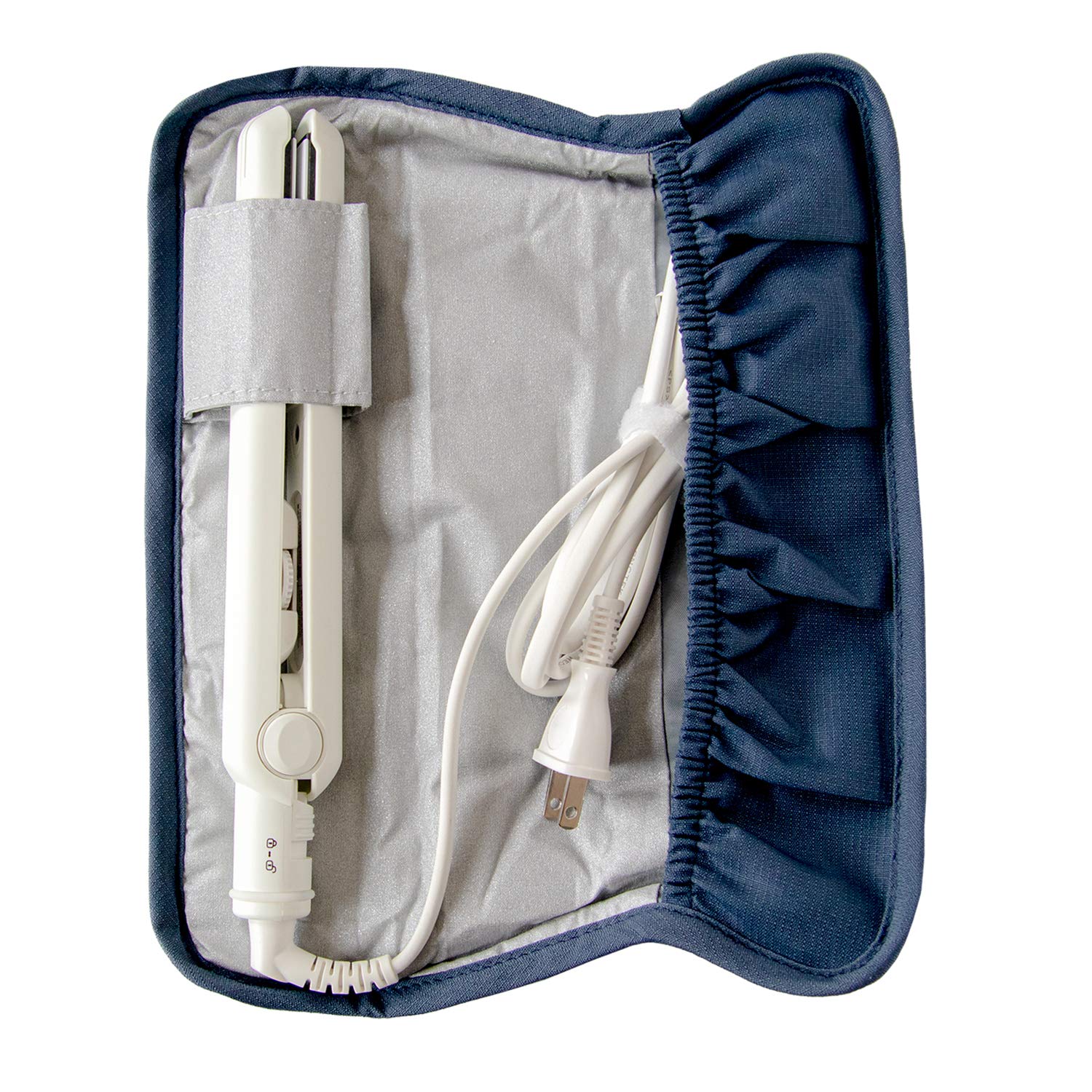 OKA PLYS Lille TOUR Hair Iron Mini Size hair irons up to approximately 26cm in Pouch, Navy, (Holds length)