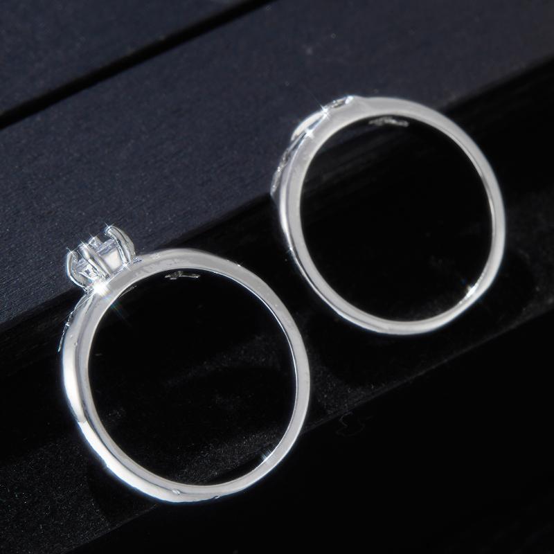 s Romantic Wedding Ring for Woman Men Cross Zircon Couple Rings Fashion Engaged Promise Jewelry Gifts Fine Jewelry