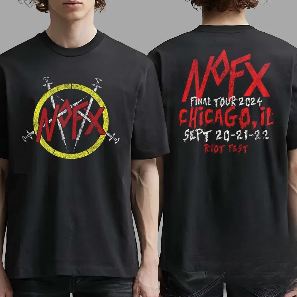 Pánské Dámské Fanouškovské Nezbytnosti Krátký Rukáv Topy Módní Značka Léto Ležérní Denní Tričko NOFX Rocková Kapela Grafické Bavlněné Tričko Unisex