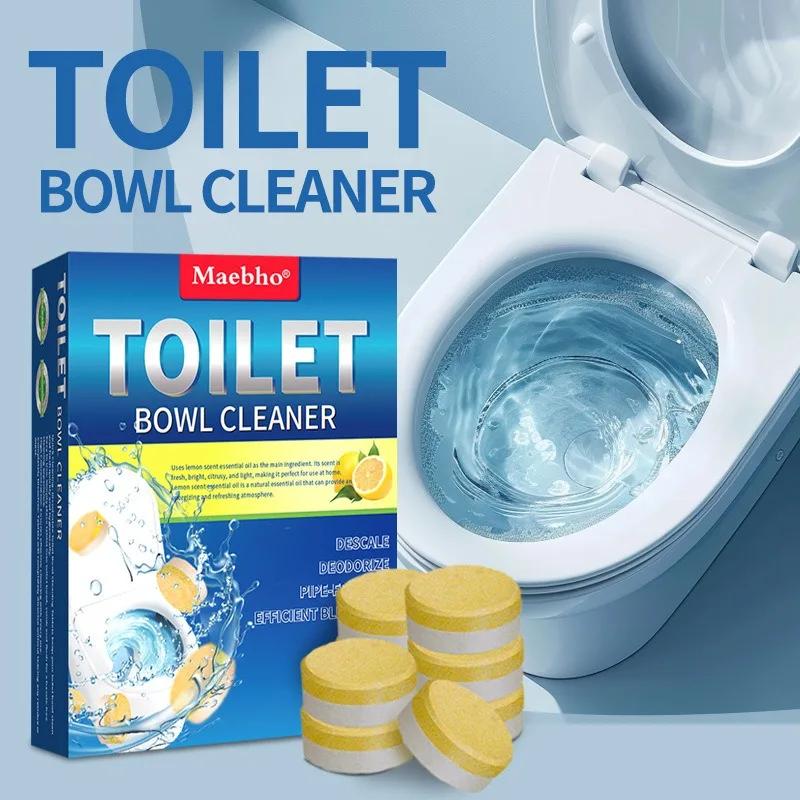 Lemon Scent Toilet Cleaning Effervescent Tablets Remove Urine Stains Odor Yellowing Lasting Freshness A Must-Have For Home