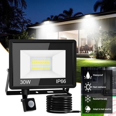 Güvenlik Işıkları Dış Mekan Hareket Sensörlü Led Pir Projektör 10W 20W 30W 50W 100W IP66 Su Geçirmez Dış Duvar Işığı Bahçe Girişi
