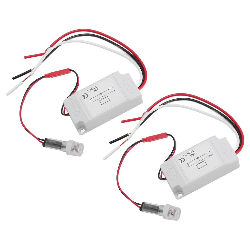 2PCS Light Control Sensor  Es Automatic Dusk To Dawn Photoelectric   with Probe for LED Fluorescent Street Lamp