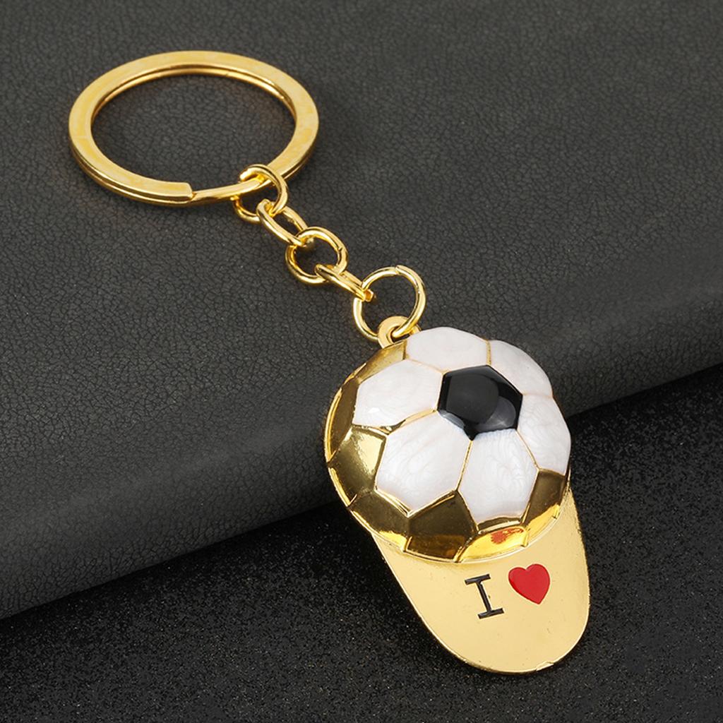 New Model Football Keychain, Colorful Baseball Cap, Alloy Imitation Football Player Keychain, World Cup Bag Pendant, Hanging Piece