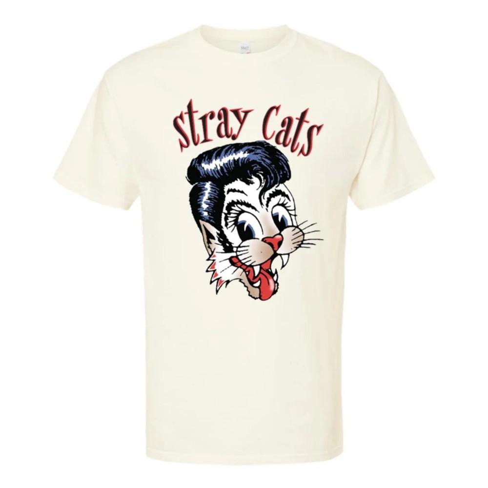 Stray Cats Airbrush Cat Natural Tshirt S5XL Gift For Fan Unisex T-Shirt XL