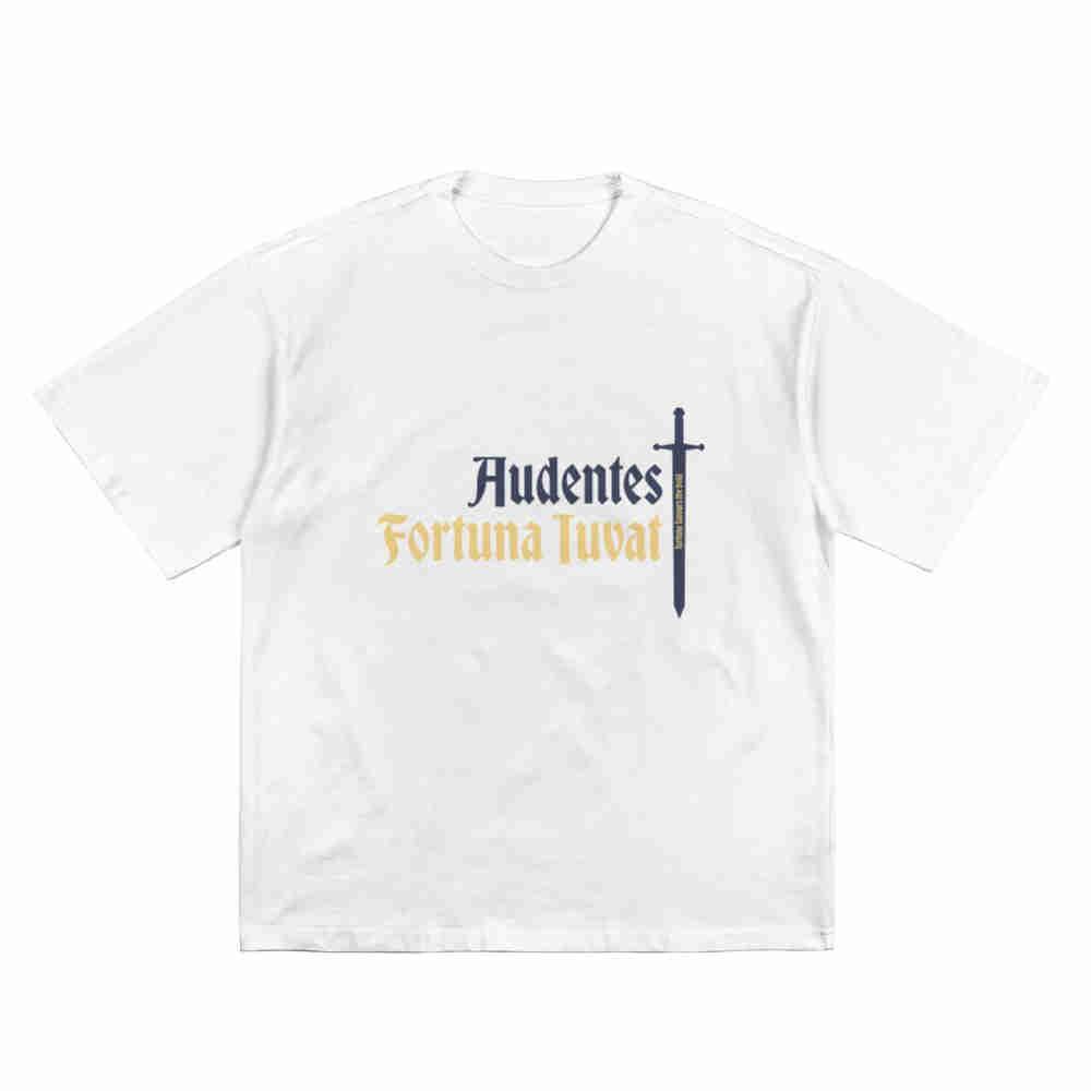 Audentes Fortuna Iuvat Kingdom Come Deliverance 2 Short Sleeve Tee 100% Cotton T-Shirt