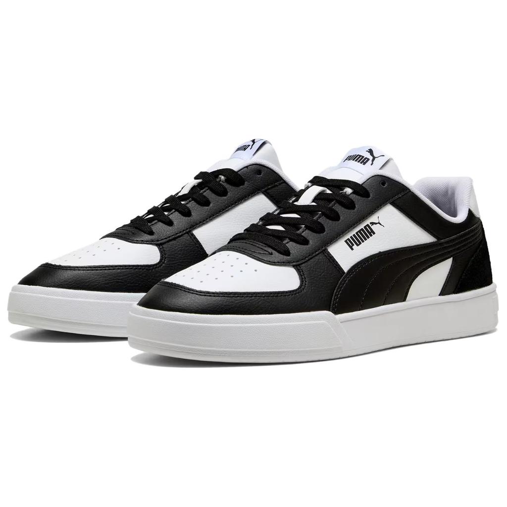 Puma Caven Mix Classic Fashion Durable Breathable Low-Top Sneakers Unisex Sneakers Black White 399398-03