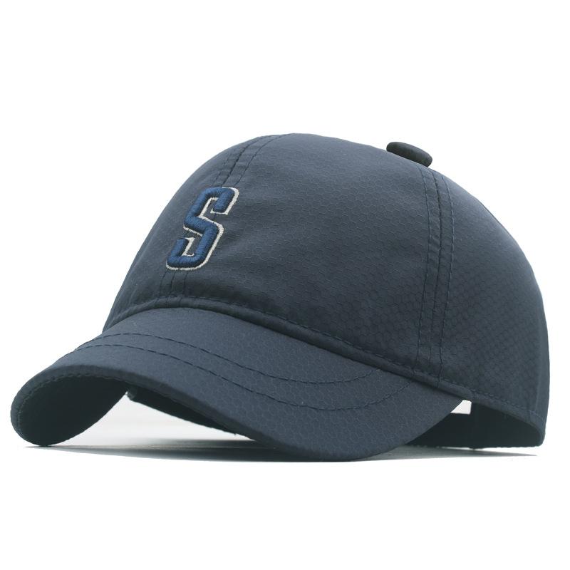 

Мужская весенняя бейсболка, ультратонкая быстросохнущая кепка, летняя уличная солнцезащитная кепка с вышивкой тёмно-синий