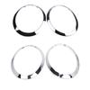 1Pair Silver Headlight Trim Ring Covers For MINI Cooper F55 F56 F57 2014-2024 Lamp Frame Headlight Trim Ring