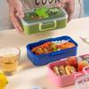 700ML Kids Bento Lunch Box Leak-proof Snack Box Cartoon BPA-Free Easy Carry Children Meal Prep Container with for School And Outdoor Adventures