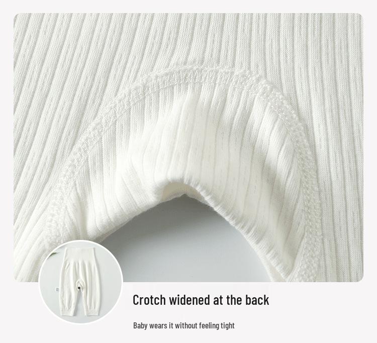 Newborn High-Waist Cotton Snap Pants - Baby Autumn Big Butt Style