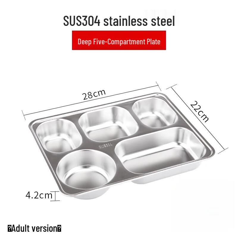 Tangyu 304 Stainless Steel Divided Lunch Tray