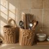 Space Saving Imitation Rattan Storage Basket Decorative Vegetable Fruit Storage Basket  for Kitchen
