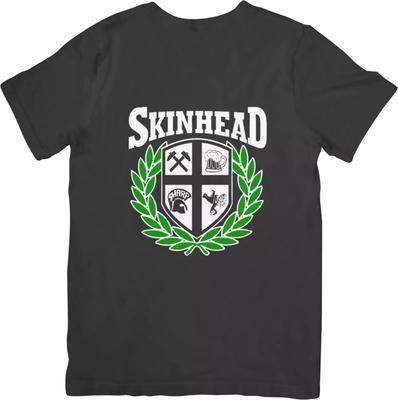Ska Reggae Skinheads Hudba Unisex Strih pre Mužov a Ženy Bavlnené Tričko Čierne