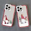 New Year Christmas Santa Claus Clear Phone Case for IPhone 15 Pro Max 14 13 12 11 Pro Max 15 14 7 8 Plus X XR XS Cute Back Cover