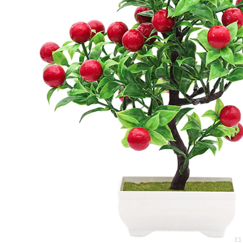 Artificial Fruit Tree Bonsai Pot Plants Ornament Realistic PP Material Table Centerpiece for