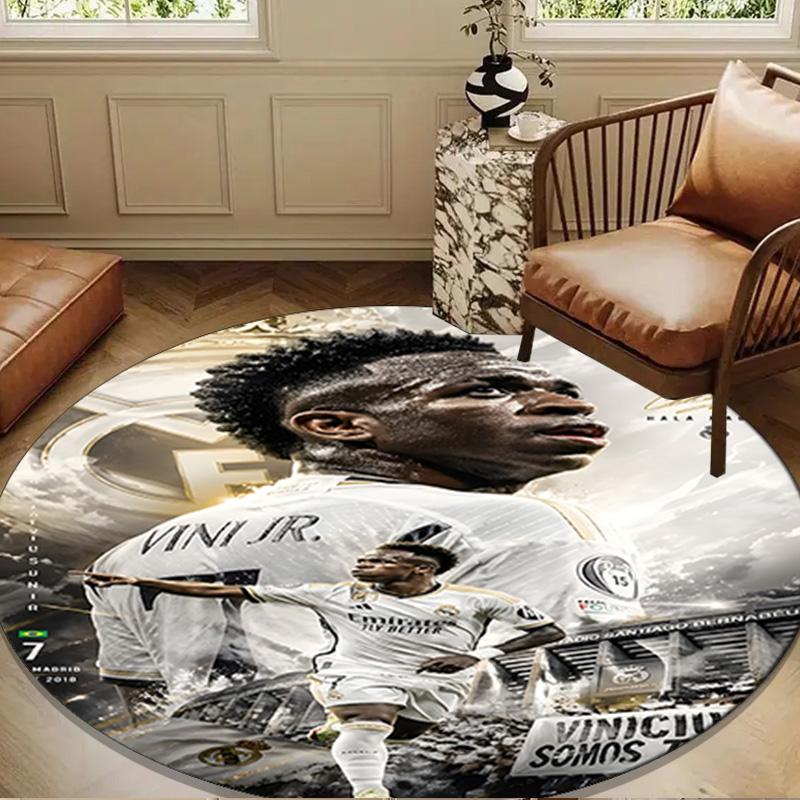 Brazilian Football Star Round Mat Home Decor, Chair Rug For livingroom,Bedroom, Doormat Home Decor Birthday Gift Christmas Gifts