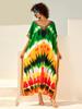 European & American Cotton Print Beach Cover-Up Long Dress - Plus Size Swimsuit Sunscreen Robe