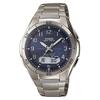 Casio Wave Ceptor WVA-M640TD-2AJF Men's Titanium Solar Radio-Controlled Watch, Blue (Official Japanese Product)