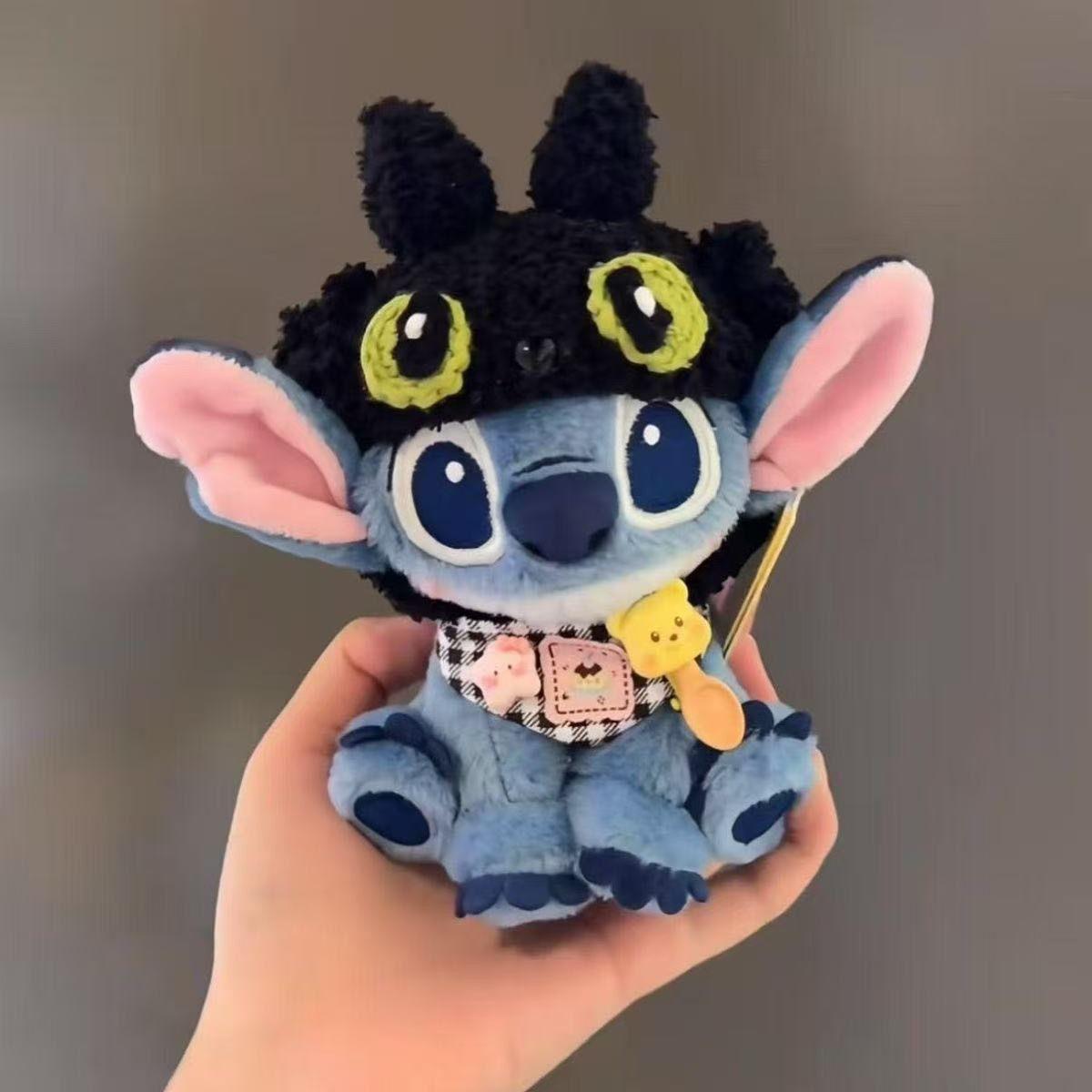 s new Stitch × toothless boy fit doll keychain cartoon plush doll ornament doll