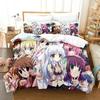 Anime Little Busters Bedding Set Boys Girls Twin Queen Size Duvet Cover Pillowcase Bed Boys Adult Fashion Home Textileextile