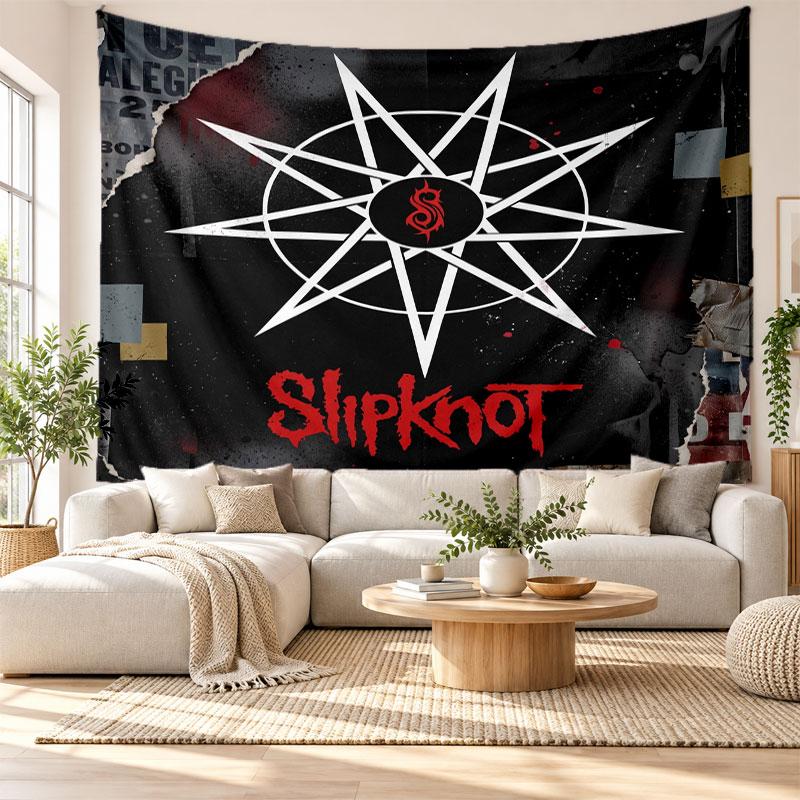 Slipknot Wall Tapestry, Soft Fabric Wall Hanging, Decorative Backdrop For Bedroom Home Wall Art