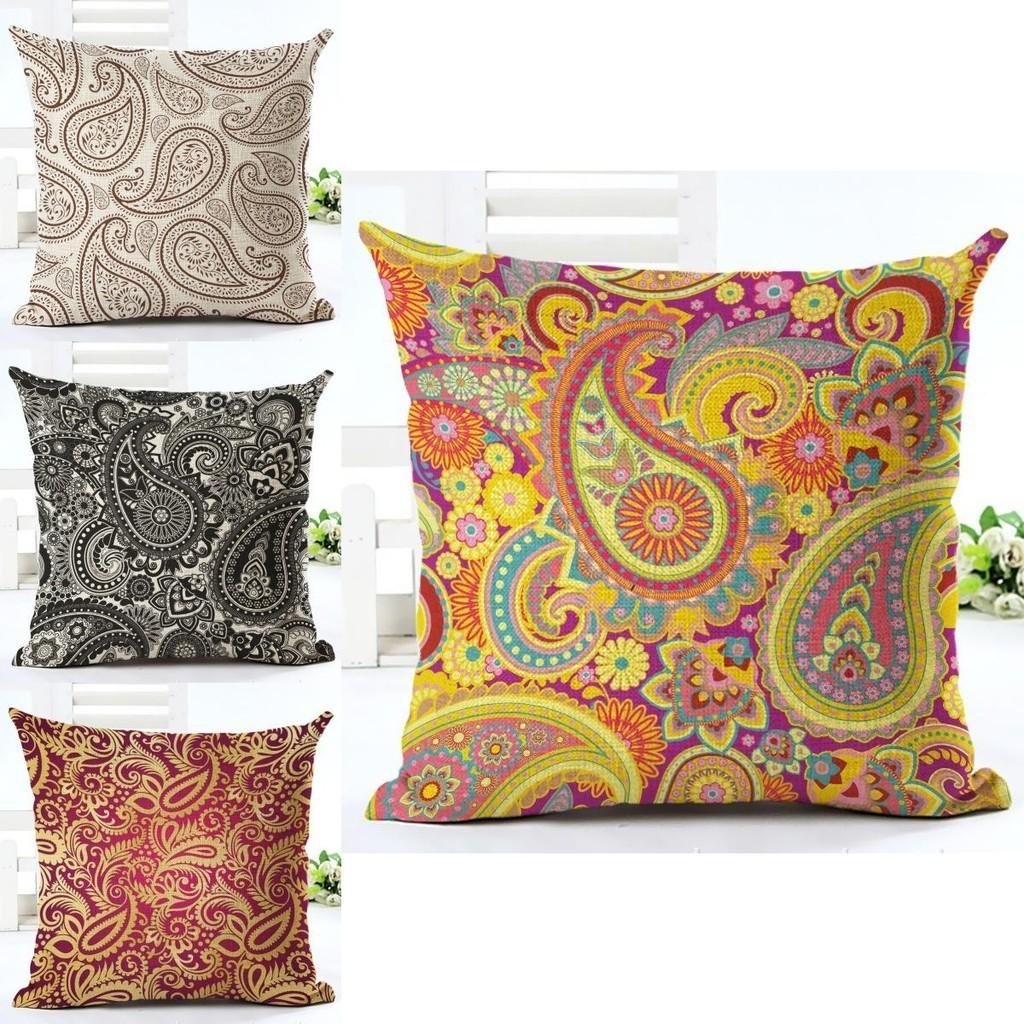 Elegant Paisley Printed Ethnic Cushions For A Vintage Bohemian Inspired Home