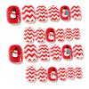 24Pcs/Set Kids Art Tips Christmas Style Extending Nails Portable Delicate Christmas Self Adhesive Nails Tips for Children