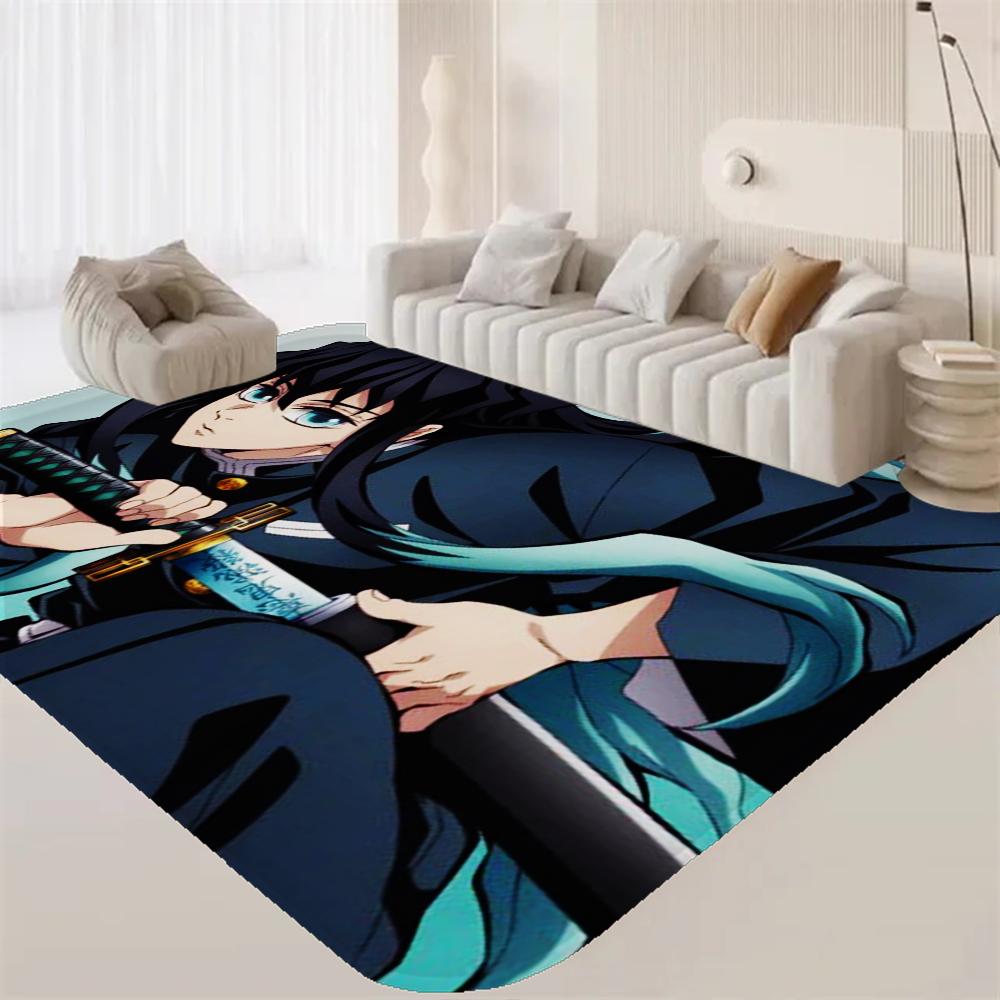 Alfombra de Pasillo Anime Muichiro T-tokito Lavable Antideslizante Alfombra de Área para Sofá y Sillas de Sala de Estar Felpudo de Cocina Alfombra de Área