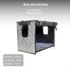 Hondenbench Cover, Hondenkennel Zonwering, Kat Regenbestendig, Volledig 48x34x35cm Zilver