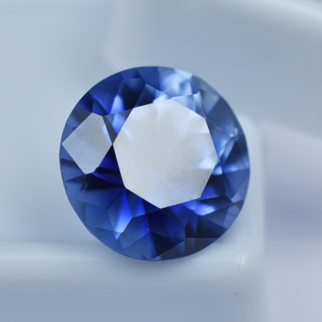 Natural Blue Tanzanite Loose Gemstone Round Cut 9.52 ct for Jewelry Making and Gem Collections