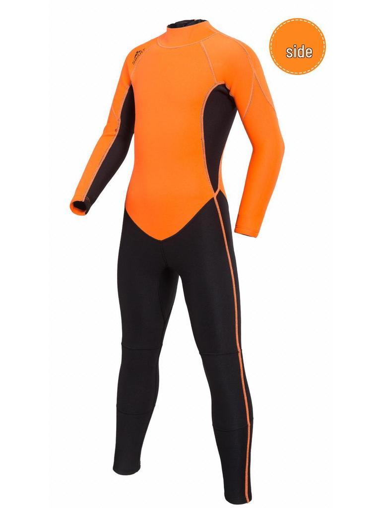 Kids' Sun Protection Long Sleeve One-Piece Swimsuit for Girls & Boys - Quick-Drying Diving Suit