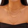 Geometric Multilayer Necklace Set For Women And Men With Copper Material And Stylish Design