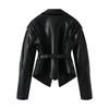 Neue Herbstmodelle, Damenbekleidung, modisches und vielseitiges Design, kurze Wildleder-Langarmjacke