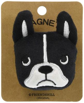 Friendshill Mochi Mochi Bullton Schwarz Magnet, 6,5x5,5cm, Französische Bulldogge, Tourismus, Japan, Inbound-Souvenir, CW-721-132