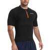 Santic Herren Kurzarm-Radtrikot mit halbem Reißverschluss, Sommer-Radbekleidung, Hohe Elastizität, Atmungsaktiv, Schweißableitend und Schnelltrocknend