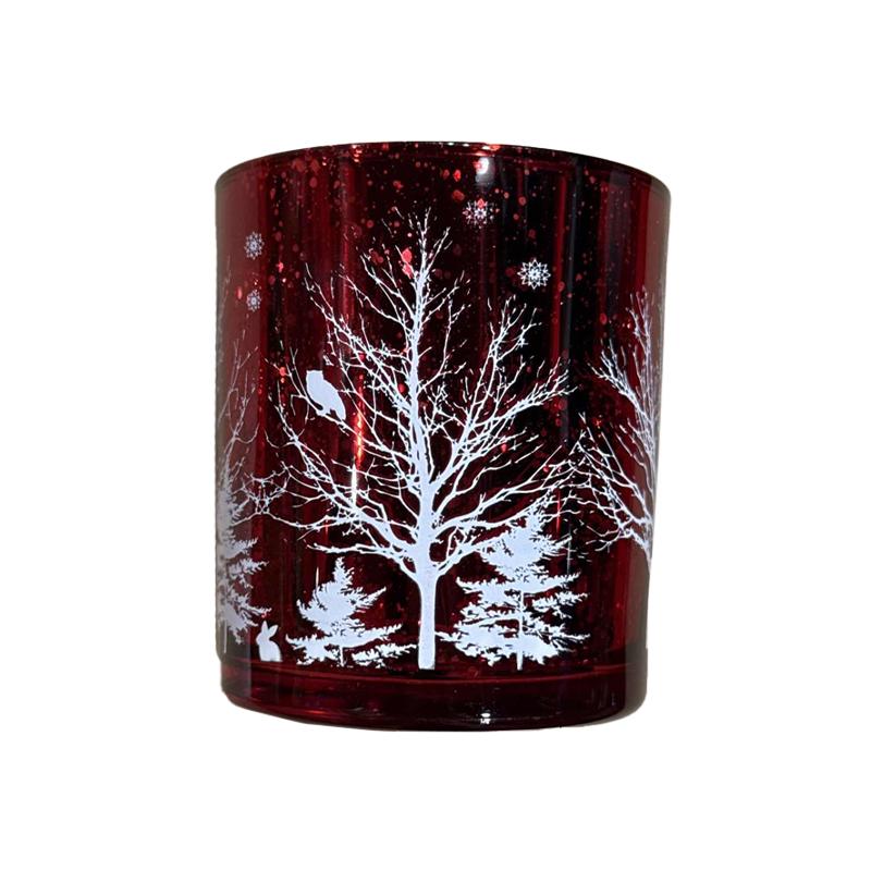 1Pc Christmas New Year Decorative Candlestick Cup - Custom Home Fragrance Holder, Reindeer Themed Birthday Holiday Gift