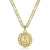 Versatile Alphabet Pendant Figaro Chain Necklace - High-End Light Luxury Clavicle Chain, 26 Letters Available