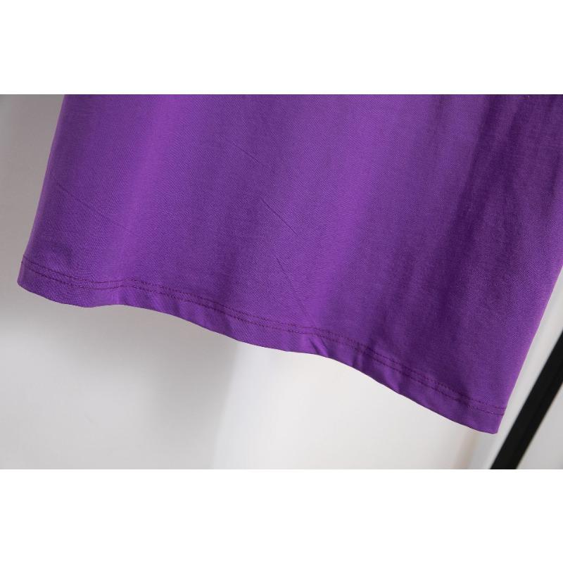 Sommer Damen T-Shirt Übergröße Rundhals Mittellang Kurzarm Top