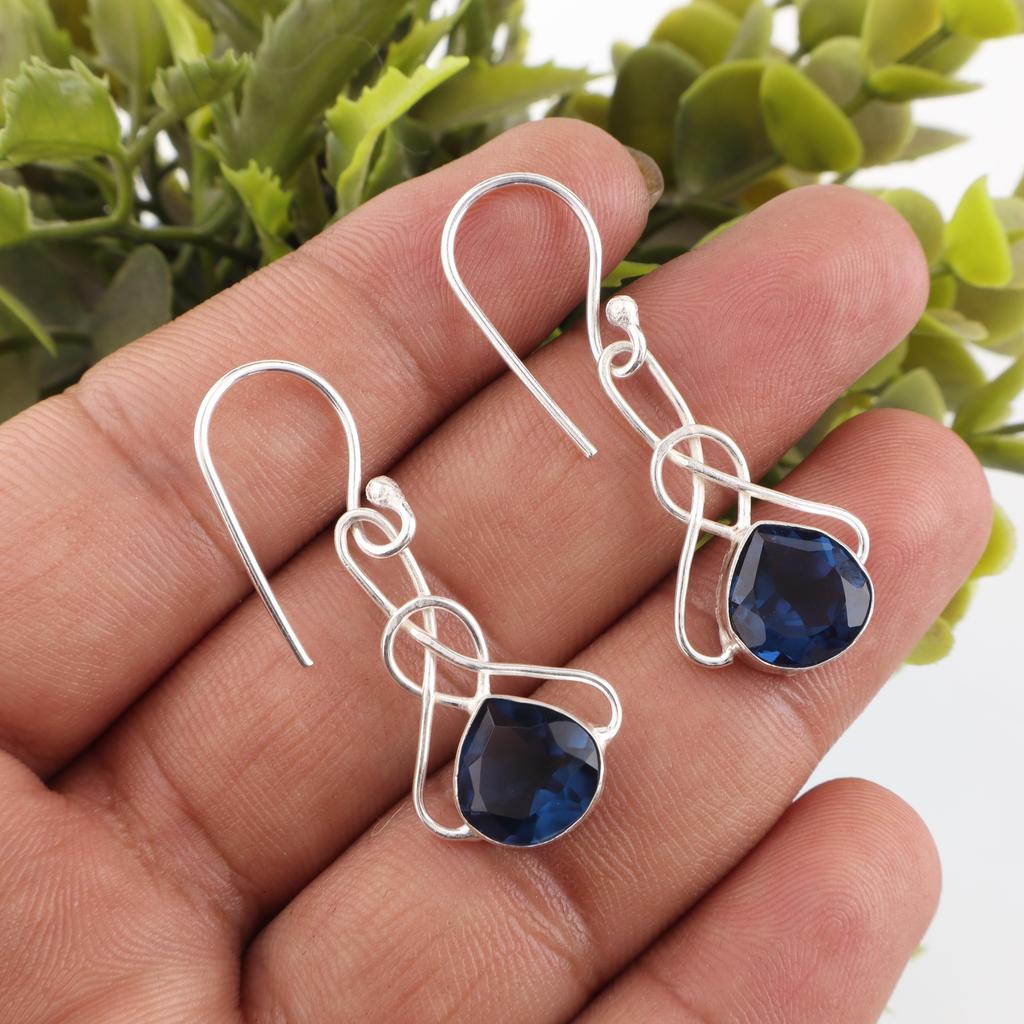London Blue Topaz Jewelry, 925 Solid Sterling Silver Pendant, Handmade Gemstone Jewelry Pendant For Memorial Day