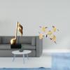Creative Resin Music Note Sculpture And Wooden Bird Wall Art Figurine Tabletop Centerpiece Ornament