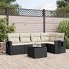VidaXL Garden Lounge Set with Cushions 6 Pcs, Patio Sofas, Patio Furniture Set, Outdoor Furniture, Black 3220135