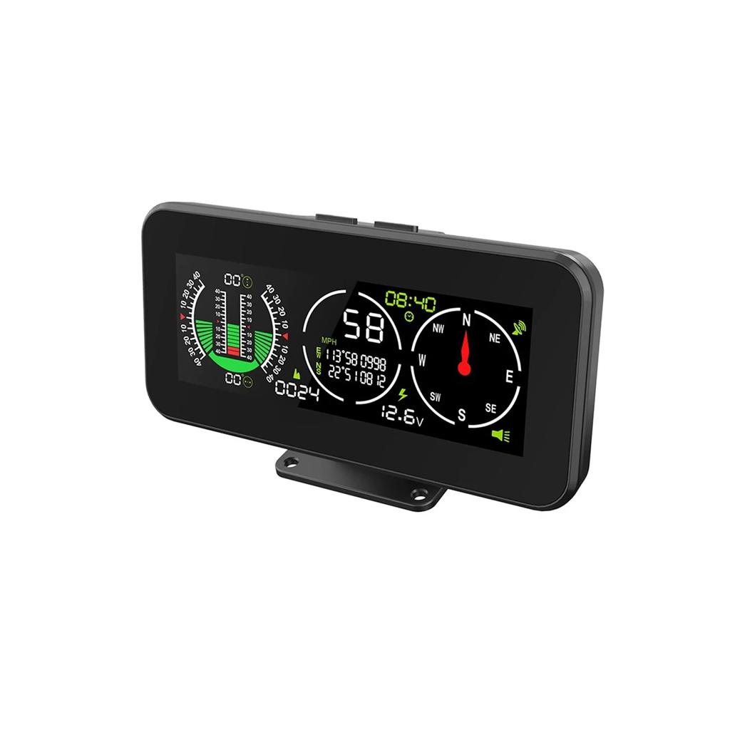 Car Digital Display Head Up Display Automotive Smart Slope Meter Compass Tilt Roll Pitch Angle Inclinometer For Universal Car