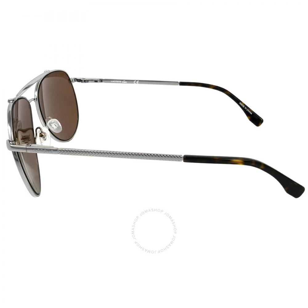 Lacoste Brown Pilot Unisex Sunglasses L177s 033 57
