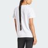 Adidas Essential Large Logo Print Crew Neck Sports T-Shirt Women Tops White IT0545
