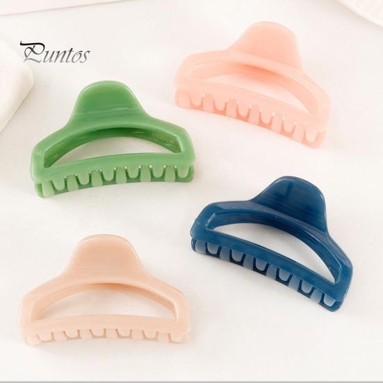 Non-slip Hair Clip Back Head Claw, Hollow Design Shark with Anti-slip Thick Claw Teeth, Lightweight Acrylic Shower for Long Macaron Color