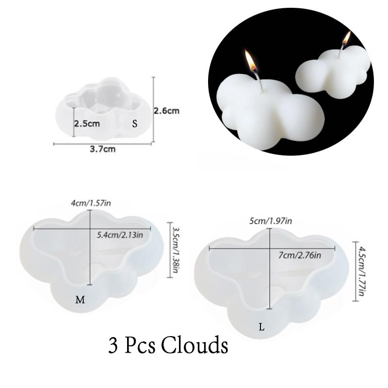 DIY 36 Cavities Clouds Baking Mold Reusable Candy Jelly Mold Fondant Mousse Cake Chocolate Pudding Kitchen Tools Accessories