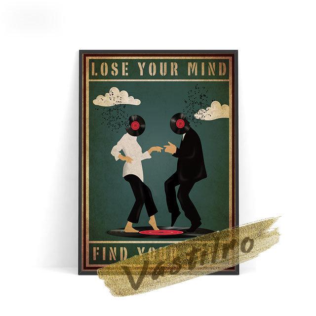 

Пара Танцевальная Оценка Музыки Абстрактный Плакат Черный Клей Запись Коллаж Художественная Печать Холст 21cm×30cm NoFrame