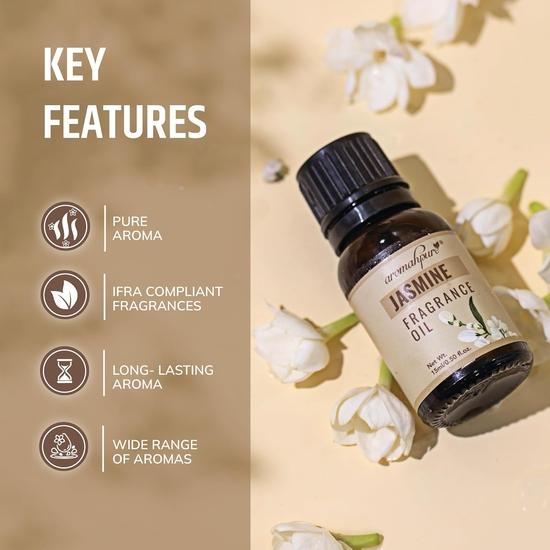 Aromahpure Fragrance Oil |30 ml|Pack of 2| Sandalwood,Jasmine Aroma Oil for Home Fragrance|Best for Aromatherapy|Helps in concentration & meditation
